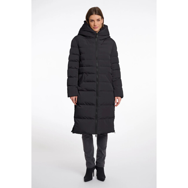 Rino & Pelle Keilafur.7002511 long padded hooded coat with faux fur black stone copy Keilafur.7002511 Black Black large