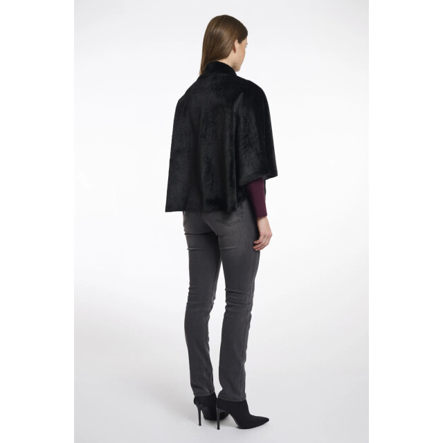 Rino & Pelle Dewi.7002511 faux fur cape black Dewi.7002511 Black large