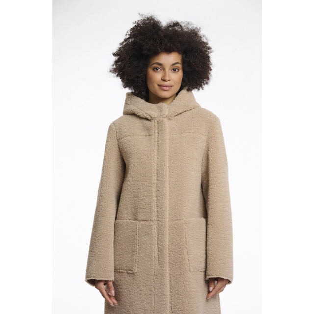 Rino & Pelle Alina.7002511 rino&pelle reversible hooded coat oat Alina.7002511 Oat large