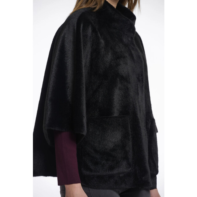 Rino & Pelle Dewi.7002511 faux fur cape black Dewi.7002511 Black large