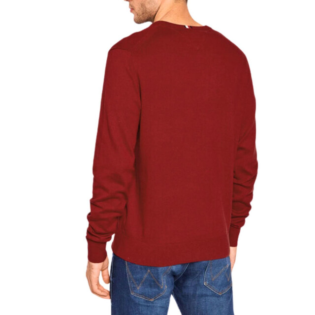 Tommy Hilfiger Heren sweater top katoenmix v hals UTNA544_red large