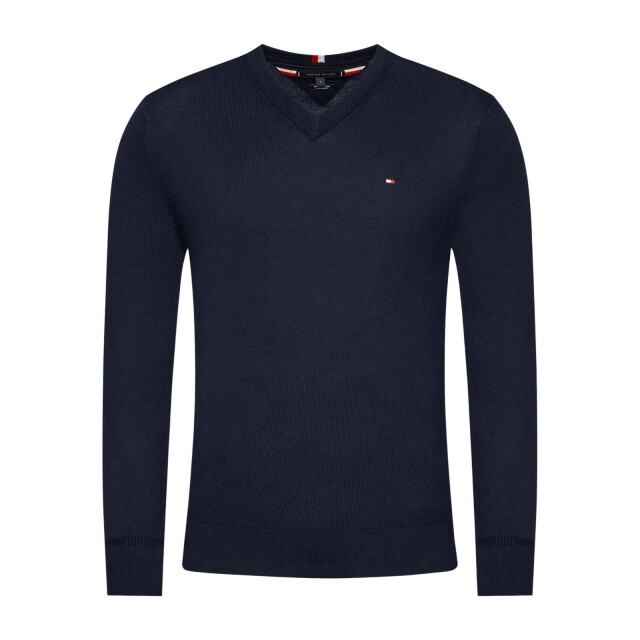 Tommy Hilfiger Heren sweater top katoenmix v hals UTNA544_navyblue large