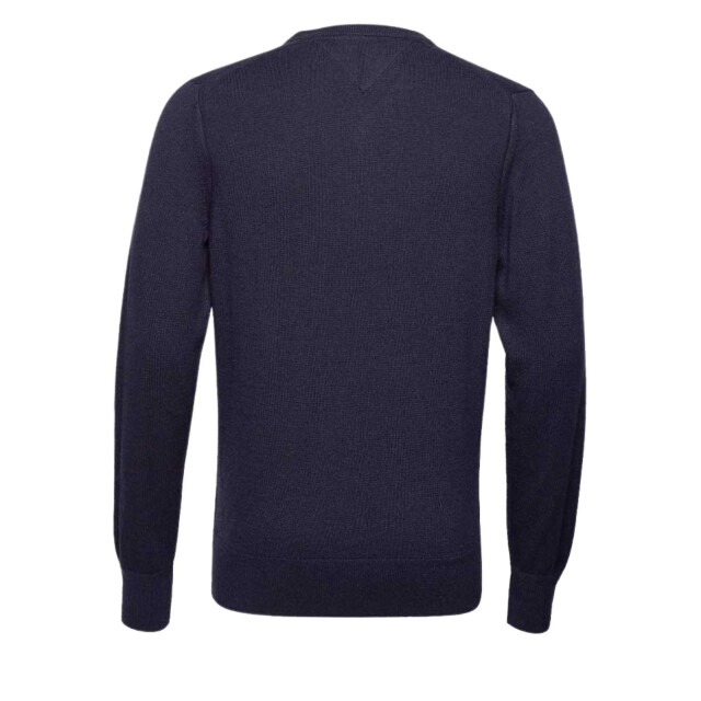 Tommy Hilfiger Heren sweater top katoenmix v hals UTNA544_navymelange large