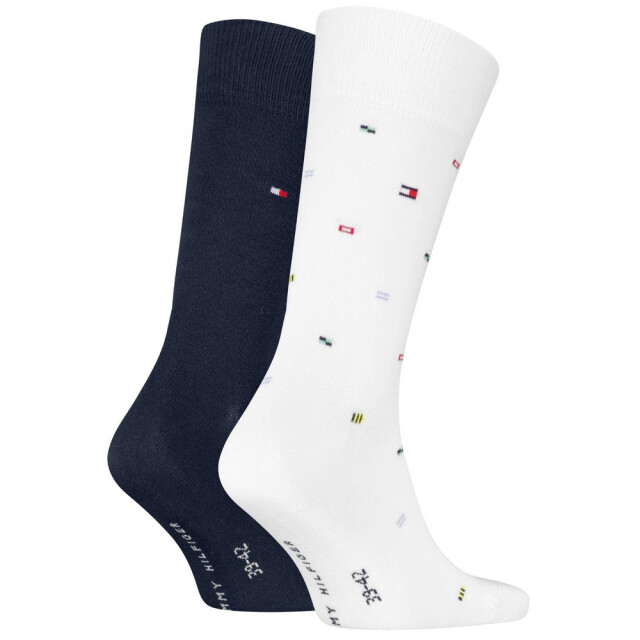 Tommy Hilfiger Herensokken met herhalingslogo UTNA1152_blackwhite large