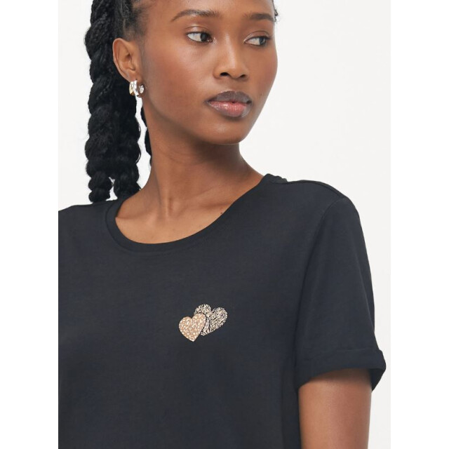 Only Onllenna life s/s heart v-neck top 15368187 large