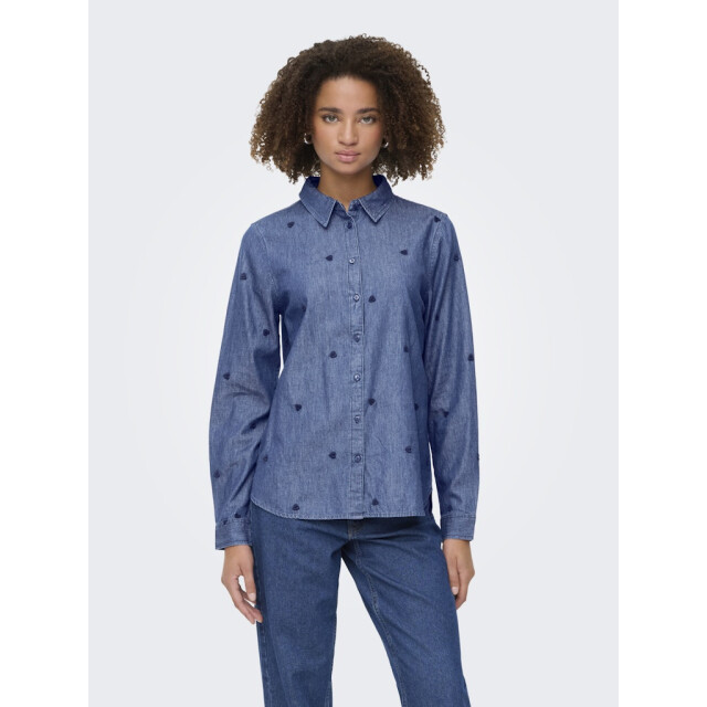 Jacqueline de Yong Jdylove ls embr shirt blue denim 4300.35.0006 large