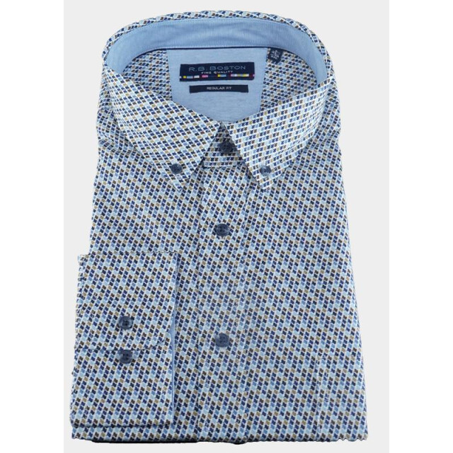 R.B. Boston Casual hemd lange mouw regular fit 100% cotton 527670/615 191348 large