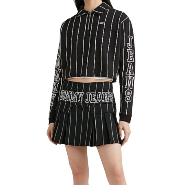 Tommy Hilfiger Dames gestreept gestreept sweatshirt UTNA359_black large