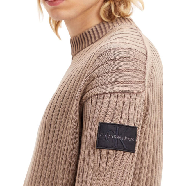 Calvin Klein Heren geribbelde sweater top UTNA391_brown large