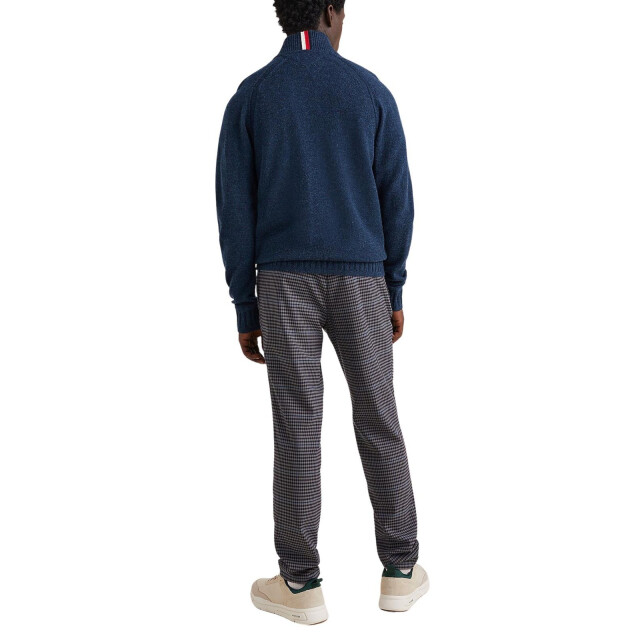 Tommy Hilfiger Heren half ritssluiting raglan sweater top UTNA536_teal large