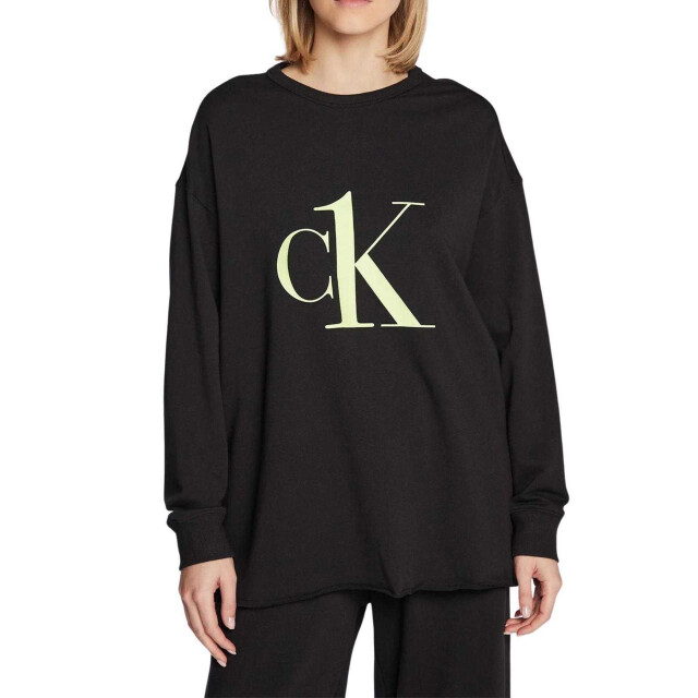Calvin Klein Dames drop shoulder sweatshirt met logo UTNA426_black large