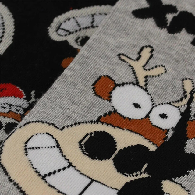 Apollo Foute kerstsokken heren 2-paar rendier 000120994001-ASS7-Comb large