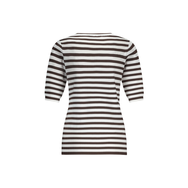 Studio Anneloes luna ssl stripe pullover 13060 1187 espresso 06011.112.0263 large