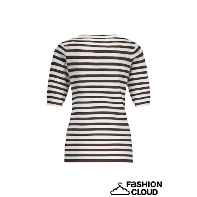 Studio Anneloes luna ssl stripe pullover 13060 1187 espresso 06011.112.0263 large