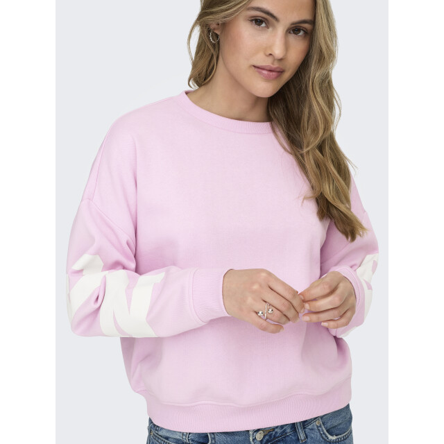 Only onlsweat l/s back/sleeve print swt 15356793 winesome orchid 06721.680.0005 large