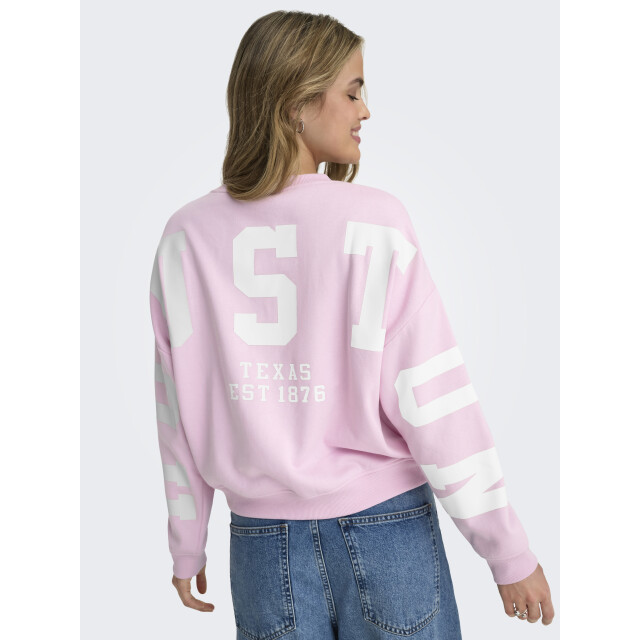 Only onlsweat l/s back/sleeve print swt 15356793 winesome orchid 06721.680.0005 large
