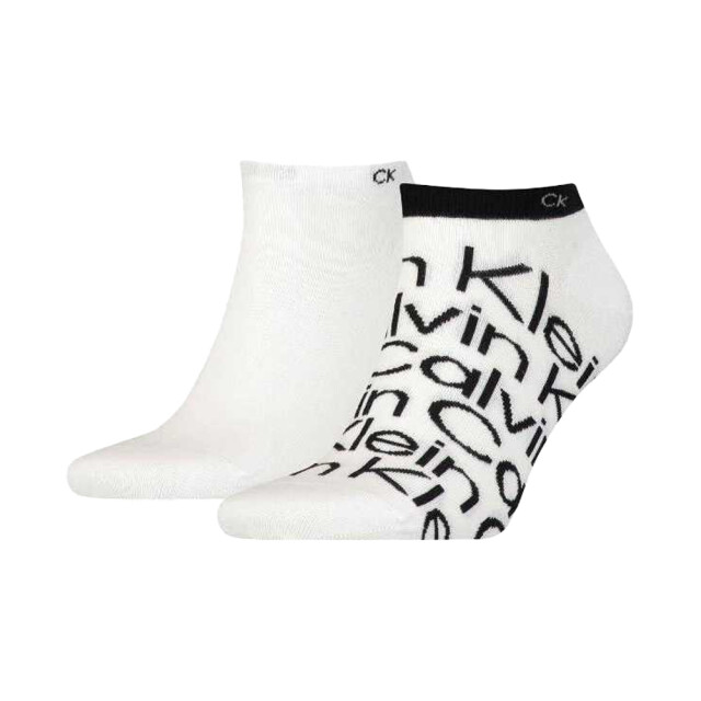 Calvin Klein No-show sokken met logo voor heren (set van 2) UTNA1070_whiteblack large