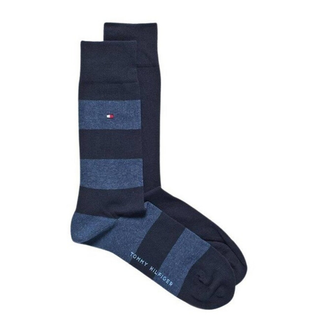 Tommy Hilfiger Sokken met contrastdetail voor heren (set van 2) UTNA1125_navy large