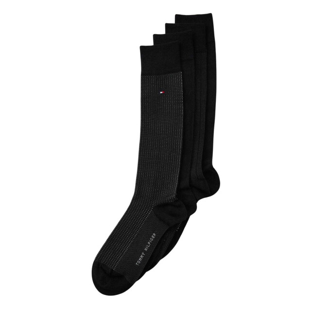 Tommy Hilfiger Katoenen sokken met patroon voor heren (set van 4) UTNA1139_black large