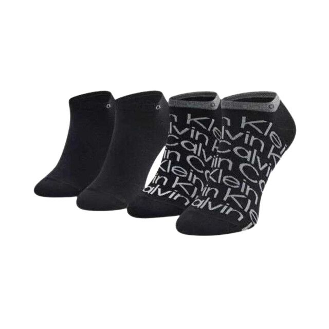 Calvin Klein No-show sokken met logo voor heren (set van 2) UTNA1070_black large