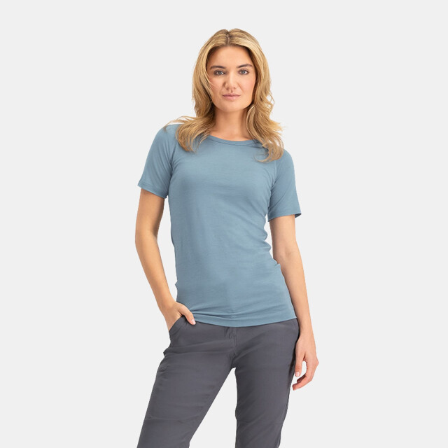 Nomad Pure merino t-shirt dames | light denim CUPSSWK8E760 large