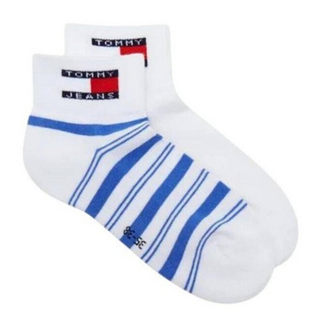 Tommy Hilfiger Heren contrast gestreepte sokken (set van 2) UTNA1024_whiteblue large