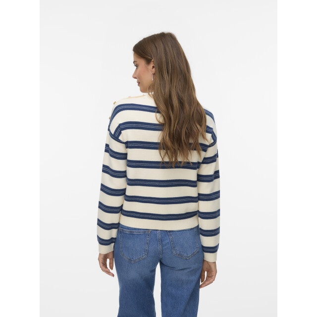 Vero Moda Vmgold stripe ls o-neck pullover 10337908 large