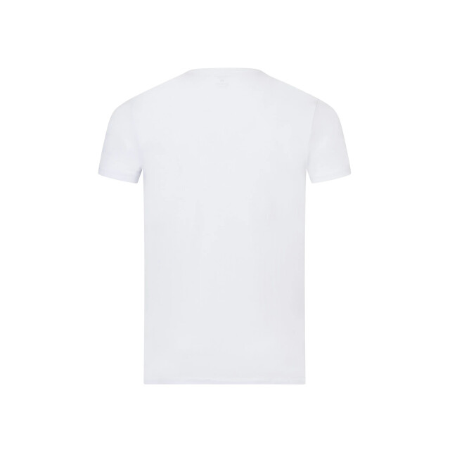 Basset Dames/heren bamboe t-shirt ronde hals 31060-Wit large