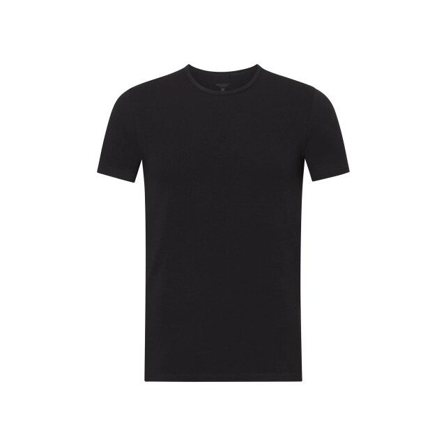 Basset Dames/heren bamboe t-shirt ronde hals 31060-Zwart large