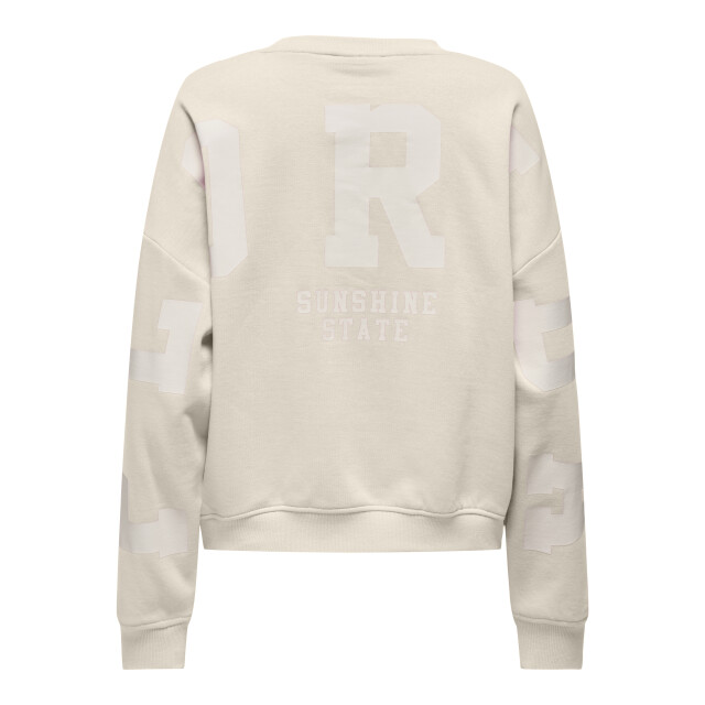 Only onlsweat l/s back/sleeve print swt 15356793 birch 06721.198.0034 large