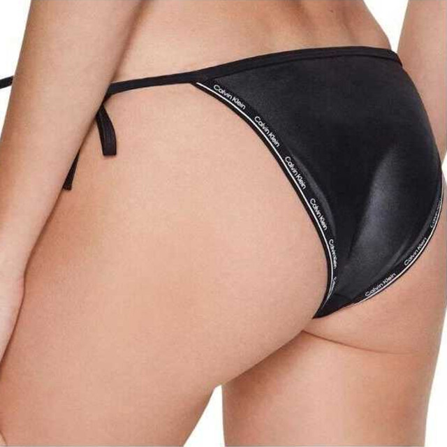 Calvin Klein Dames bikinibroekje met contrast detail zijband UTNA487_black large