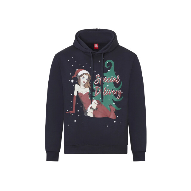 Apollo Heren foute kersttrui hoodie foute kerst print donker 000166999005-CombA large