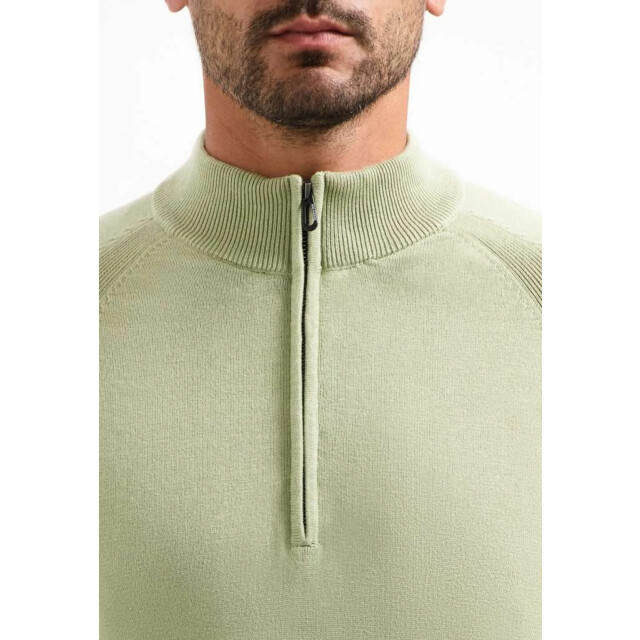 No Excess Pullover half zip high collar solid light moss 29230967SN-197 large