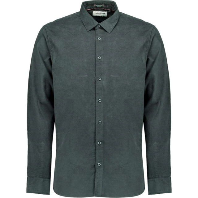 No Excess Shirt herringbone fine corduroy dark steel 30431143-124 large