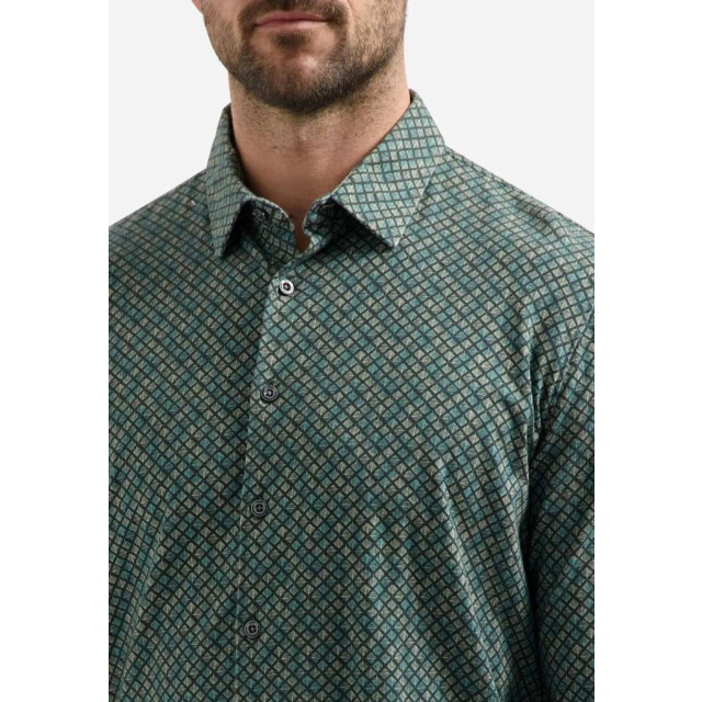 No Excess Shirt jersey allover printed dark steel 30431107-124 large