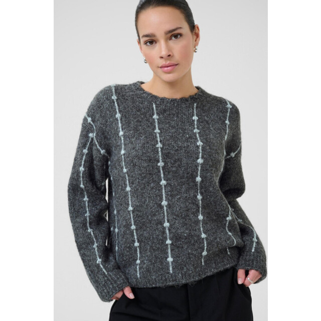 KAFFE Kalianne pull 10510673-/silver 10510673-dark grey/silver large