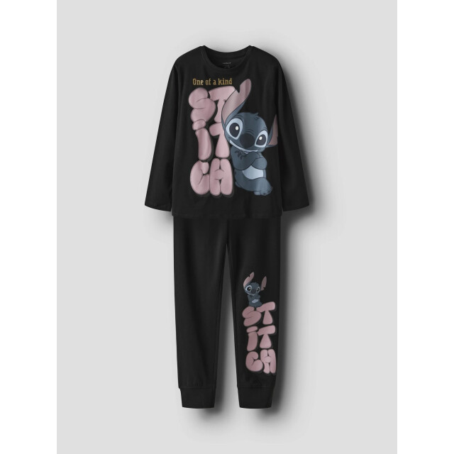 Name It Meisjes lange pyjama set nkfolina stitch zwart 13249629-Black large