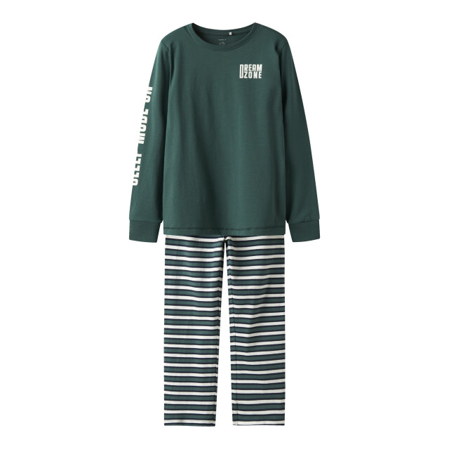 Name It Jongens lange pyjama set nkmramel gestreept 13249341-Bistro Green large