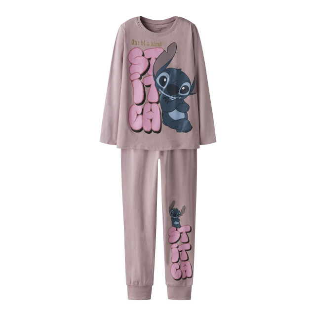 Name It Meisjes lange pyjama set nkfolina stitch lila 13249629-Keepsake Lilac large