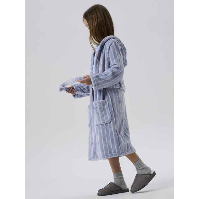 Name It Meisjes badjas fluweel nkfrose blauw gestreept 13235864-Kentucky Blue large