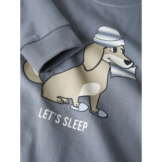 Name It Jongens lange pyjama set nmmramel gestreept grijs 13249344-Flint Stone large