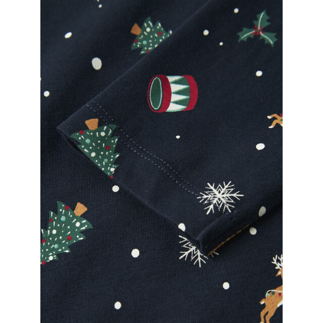 Name It Unisex kinder kerst pyjama set nknvismas donkerblauw 13234977-Navy Blazer Xmas AOP Navy large