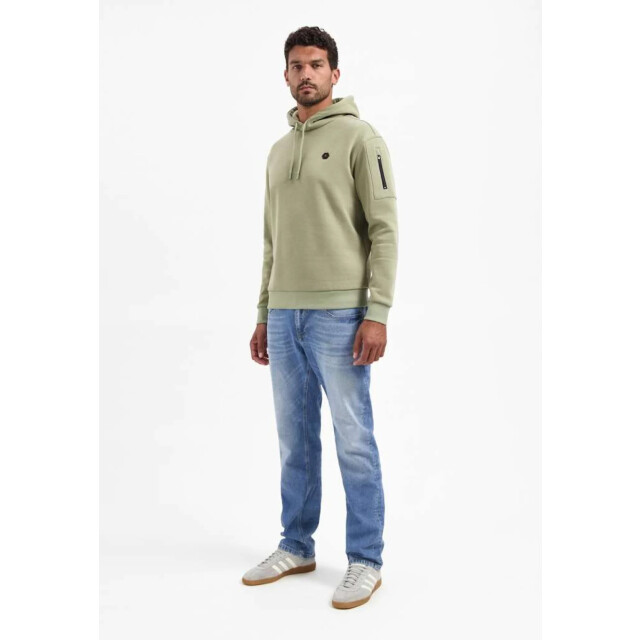 No Excess Sweater hooded brushed light moss 29130850-197 large