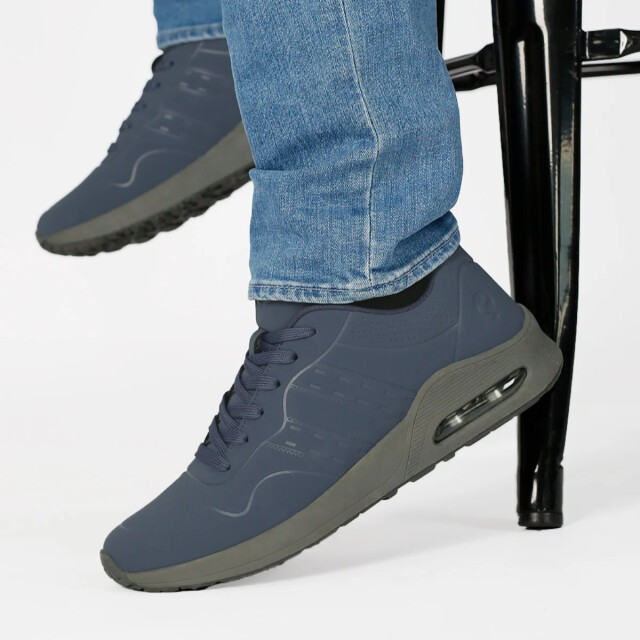 Q1905 Sneaker hank middenblauw/antraciet QM1254341-646-2 large