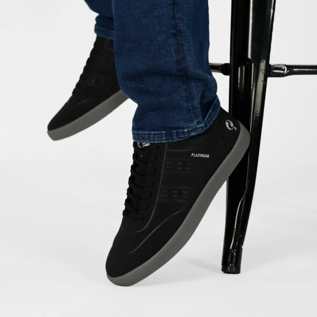Q1905 Sneaker platinum one zwart/antraciet QM1254637-199-1 large