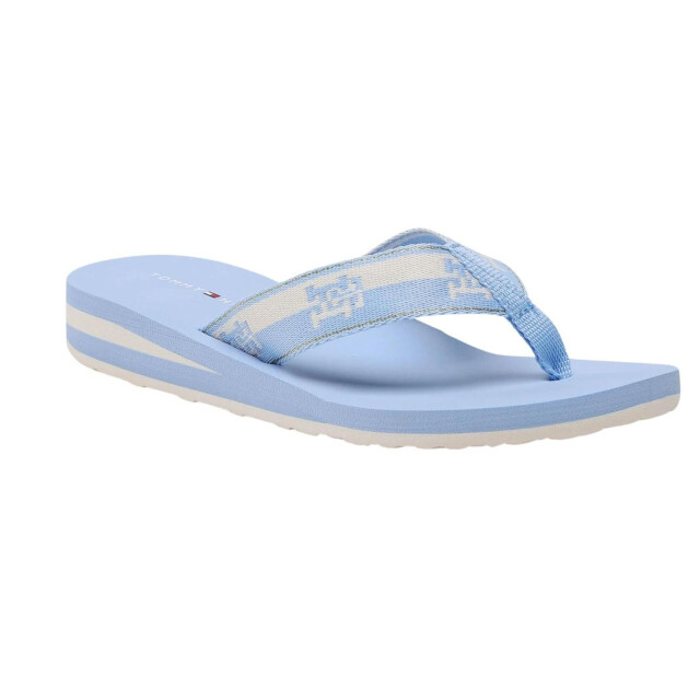 Tommy Hilfiger Dames tweekleurige teenslippers UTNA842_blue large