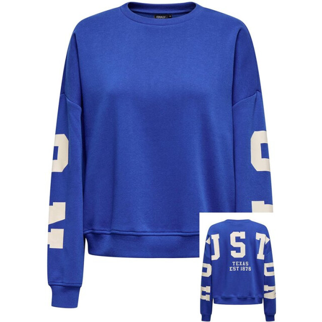 Only Onlsweat ls backsleeve print kobalt 4209.34.0031 large