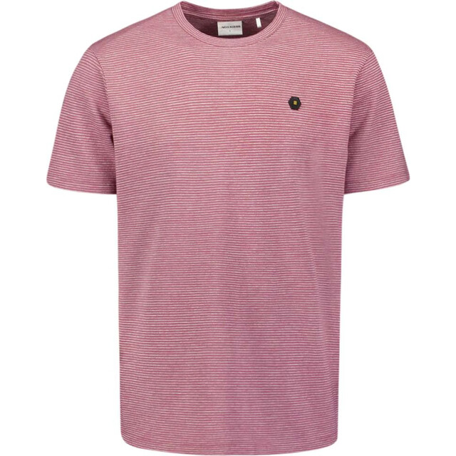 No Excess T-shirt crewneck melange jacquard s dark wine 29350708-164 large