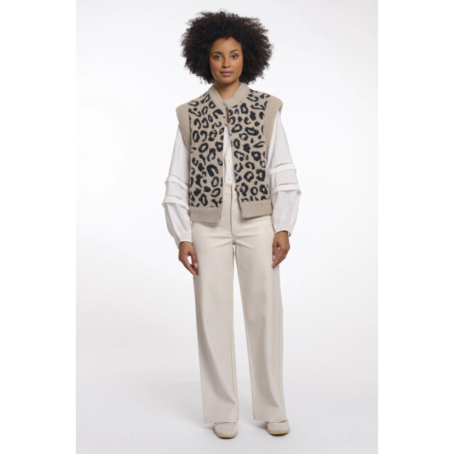 Rino & Pelle Elona.5012621 rino&pelle short waistcoat desert leopard Elona.5012621 Desert leopard large