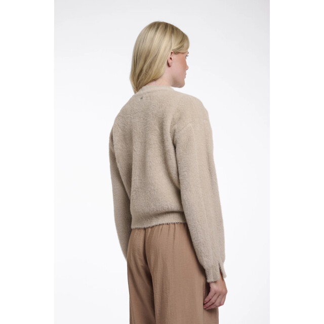 Rino & Pelle Isarea.5002621 rino&pelle short v-neck cardigan stone Isarea.5002621 Stone large